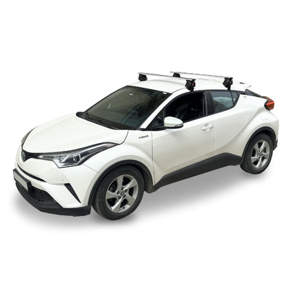Compatible with Toyota C-HR 2016-2022 ACE-4 Car Roof Rack Cross Bar Grey Aluminium 2 Bars