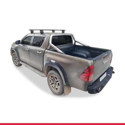 Compatible with Toyota Hilux 8 (AN130) 2015-2025 ACE-4 Car Roof Rack Cross Bar Black Aluminium 2 Bars