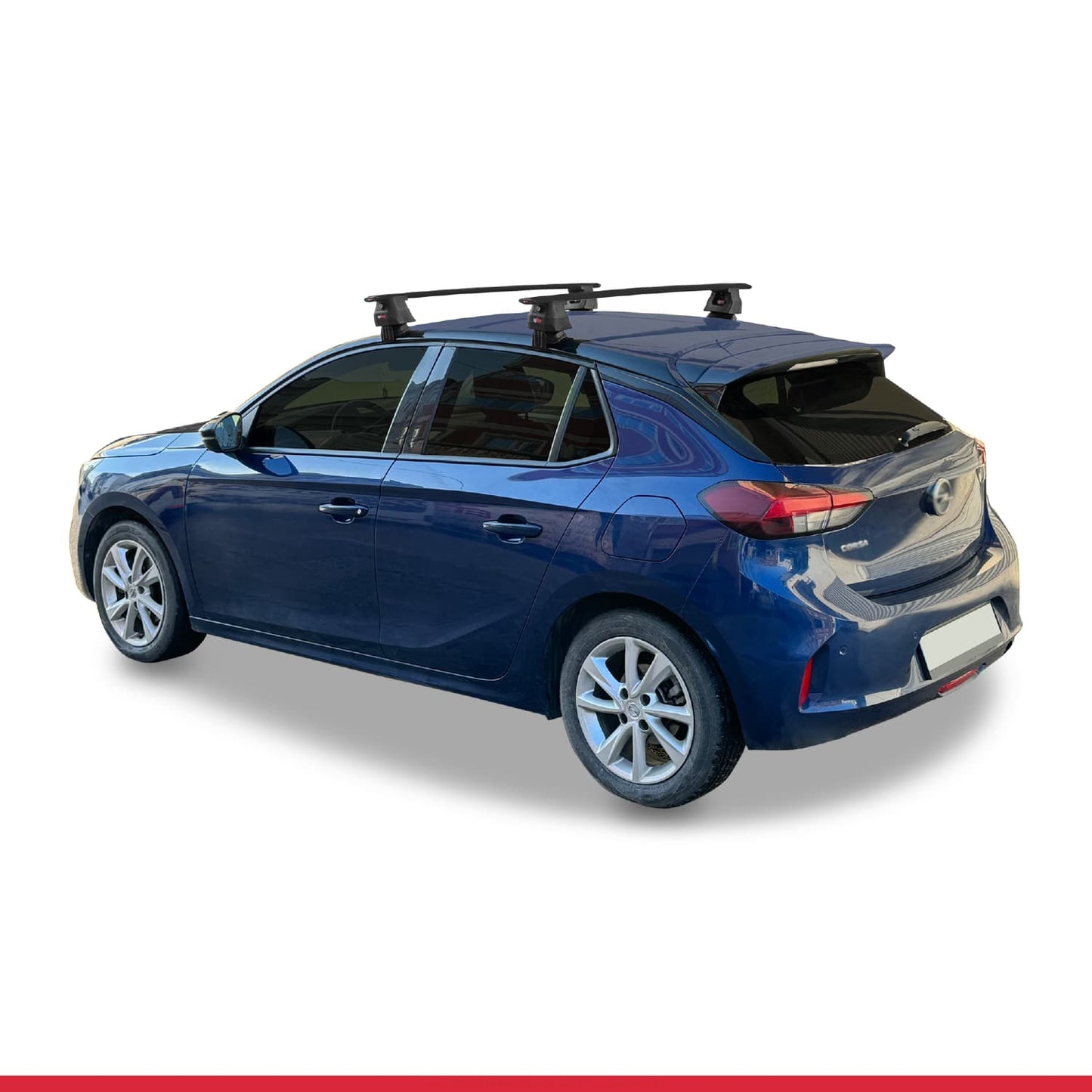 Compatible with Opel/Vauxhall Corsa F 2019-2025 ACE-4 Car Roof Rack Cross Bar Black Aluminium 2 Bars