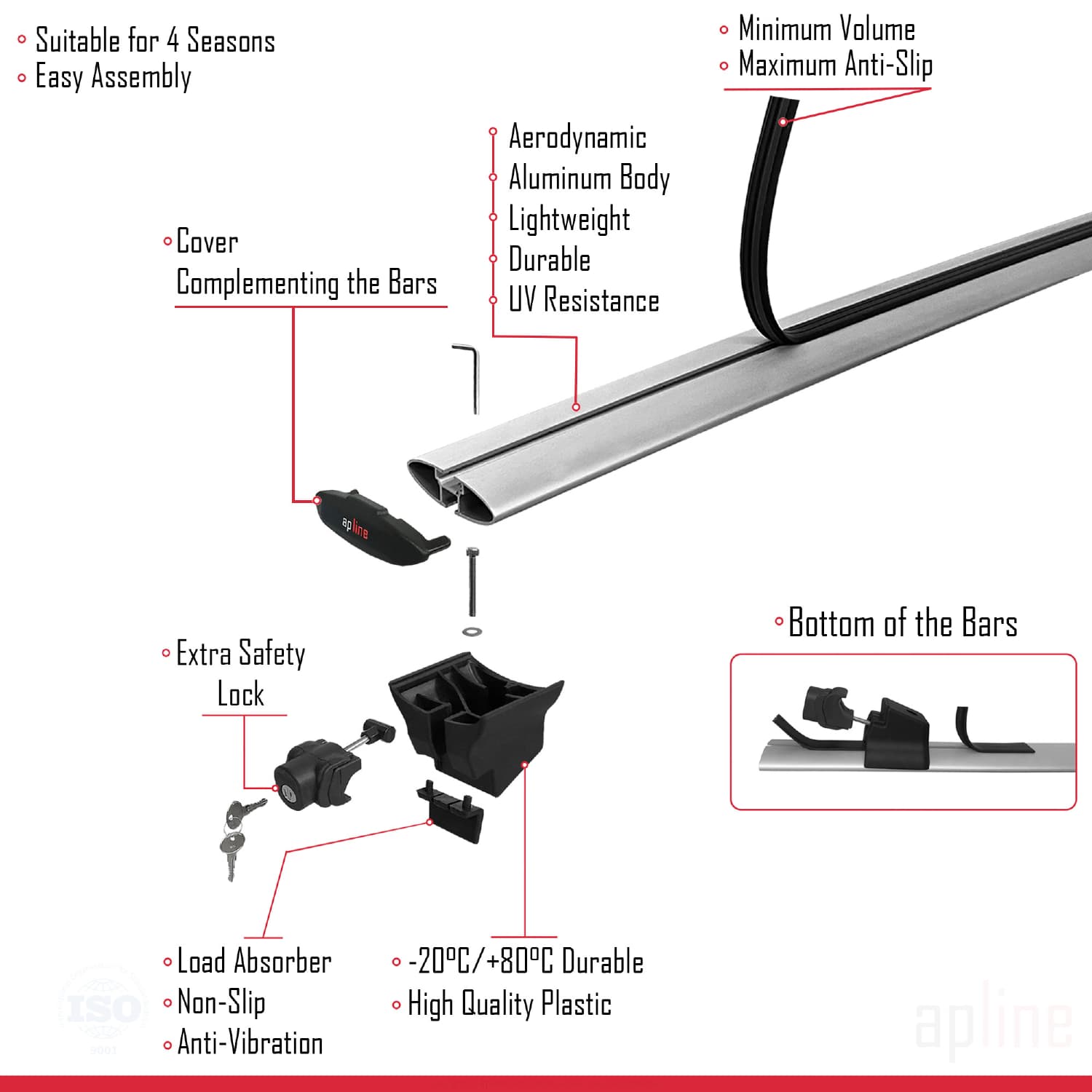 Compatible avec Honda CR-V 2022-2025 HOOK Model Barres de Toit Railing Porte-Bagages de Voiture Gris Aluminium 2 Barres