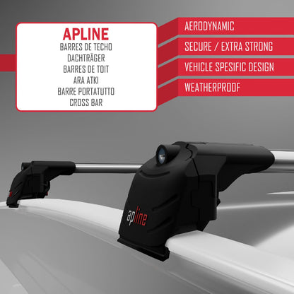 Compatible avec Jaguar XF Sportbrake 2015-2025 ACE-2 Barres de Toit Railing Porte-Bagages de Voiture Gris Aluminium 2 Barres