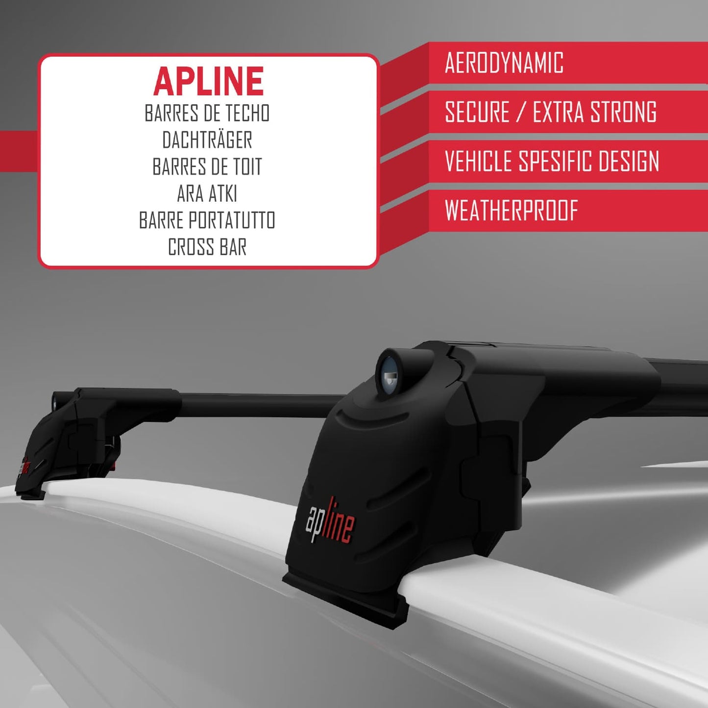 Compatible avec Genesis GV80 (JX1) 2021-2025 ACE-2 Barres de Toit Railing Porte-Bagages de Voiture Noir Aluminium 2 Barres