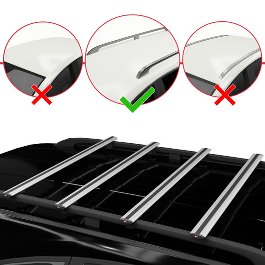 Compatible avec Volkswagen T5 Caravelle 2003-2015 BASIC Model Barres de Toit Railing Porte-Bagages de Voiture Gris Aluminium 4 Barres