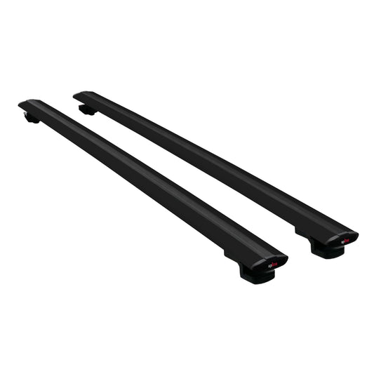 Compatible avec Acura MDX (YD2) 2007-2013 BASIC Model Barres de Toit Railing Porte-Bagages de Voiture Noir Aluminium 2 Barres