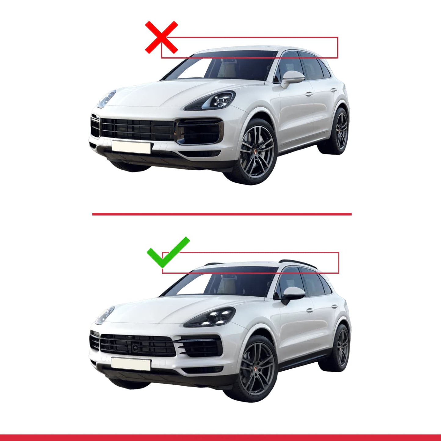 Compatible with Porsche Cayenne 3 (9YA) 2018-2025 ACE-2 Car Roof Rack Cross Bar Black Aluminium 2 Bars