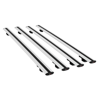 Compatible avec Ford Transit/Tourneo Courier Post-Facelift 2018-2022 BASIC Model Barres de Toit Railing Porte-Bagages de Voiture Gris Aluminium 4 Barres