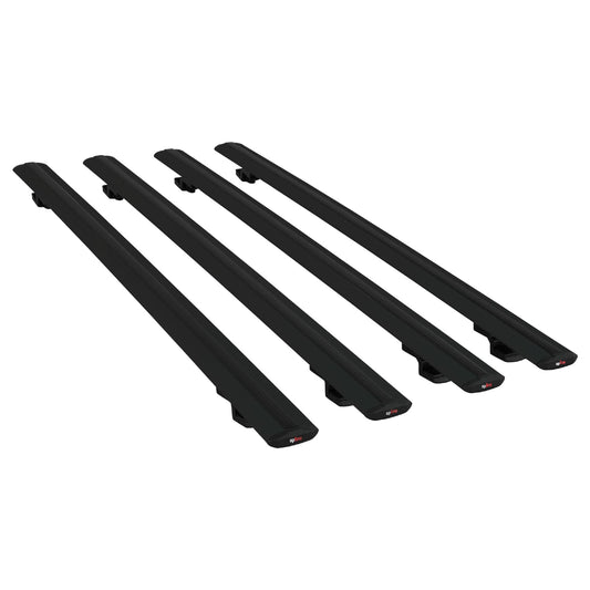 Compatible avec Volkswagen Caddy 4 (SB) 2020-2025 BASIC Model Barres de Toit Railing Porte-Bagages de Voiture Noir Aluminium 4 Barres