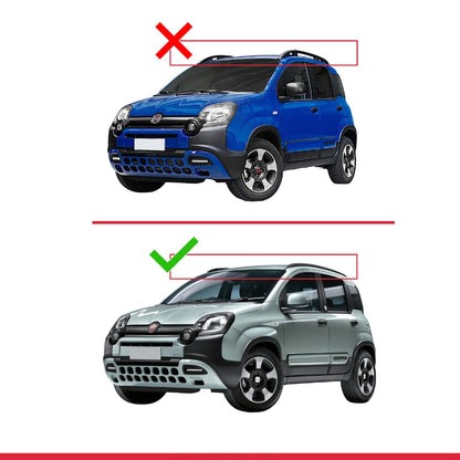 Compatible with Fiat Panda Cross 2014-2025 HOOK Model Car Roof Rack Cross Bar Grey Aluminium 2 Bars