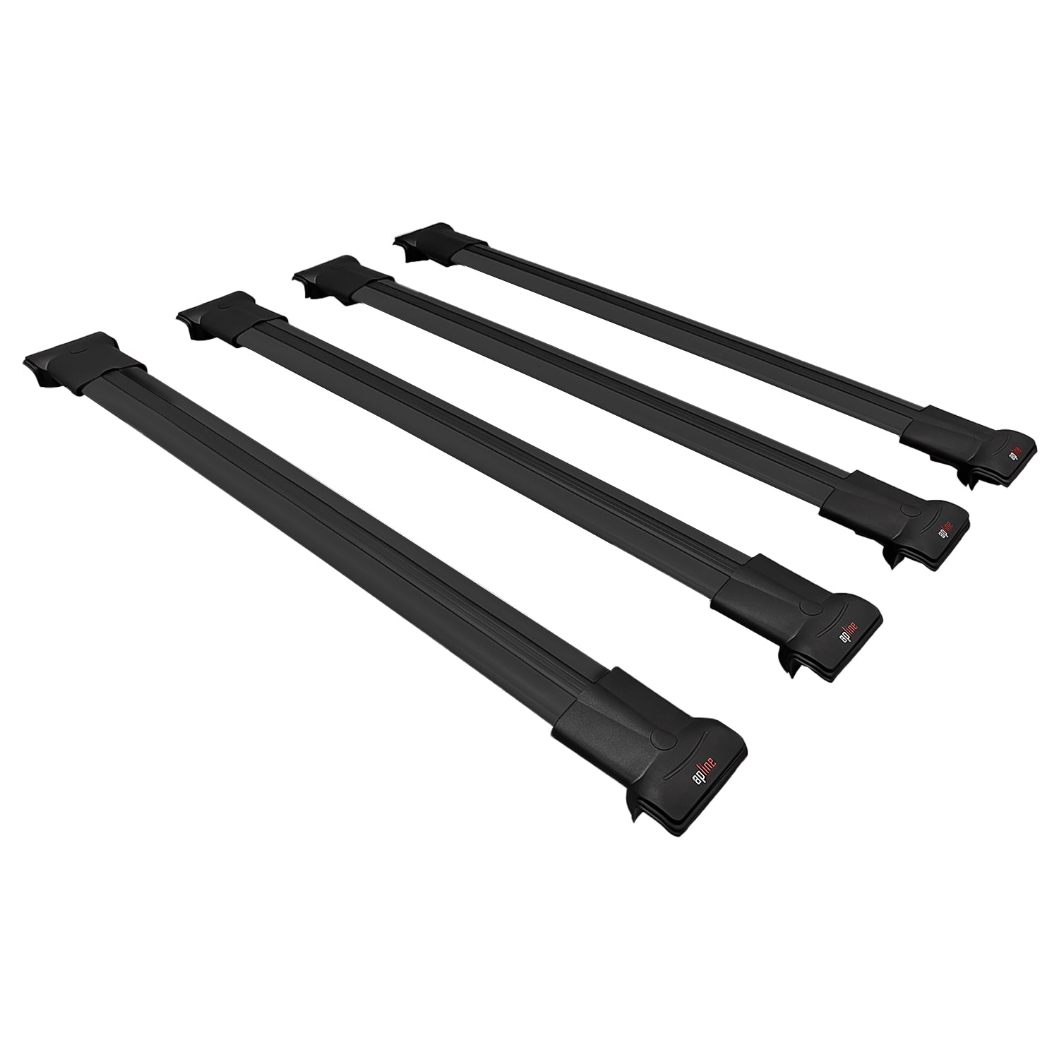 Compatible avec Chevrolet Venture 1997-2004 FLY Model Barres de Toit Railing Porte-Bagages de Voiture Noir Aluminium 4 Barres