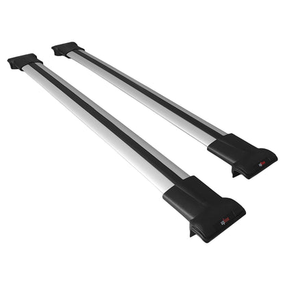 Compatible avec Ssangyong Korando 4 (C300) 2019-2025 FLY Model Barres de Toit Railing Porte-Bagages de Voiture Gris Aluminium 2 Barres