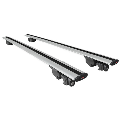 Compatible avec BMW Série 5 (G31) Touring 2017-2023 HOOK Model Barres de Toit Railing Porte-Bagages de Voiture Gris Aluminium 2 Barres