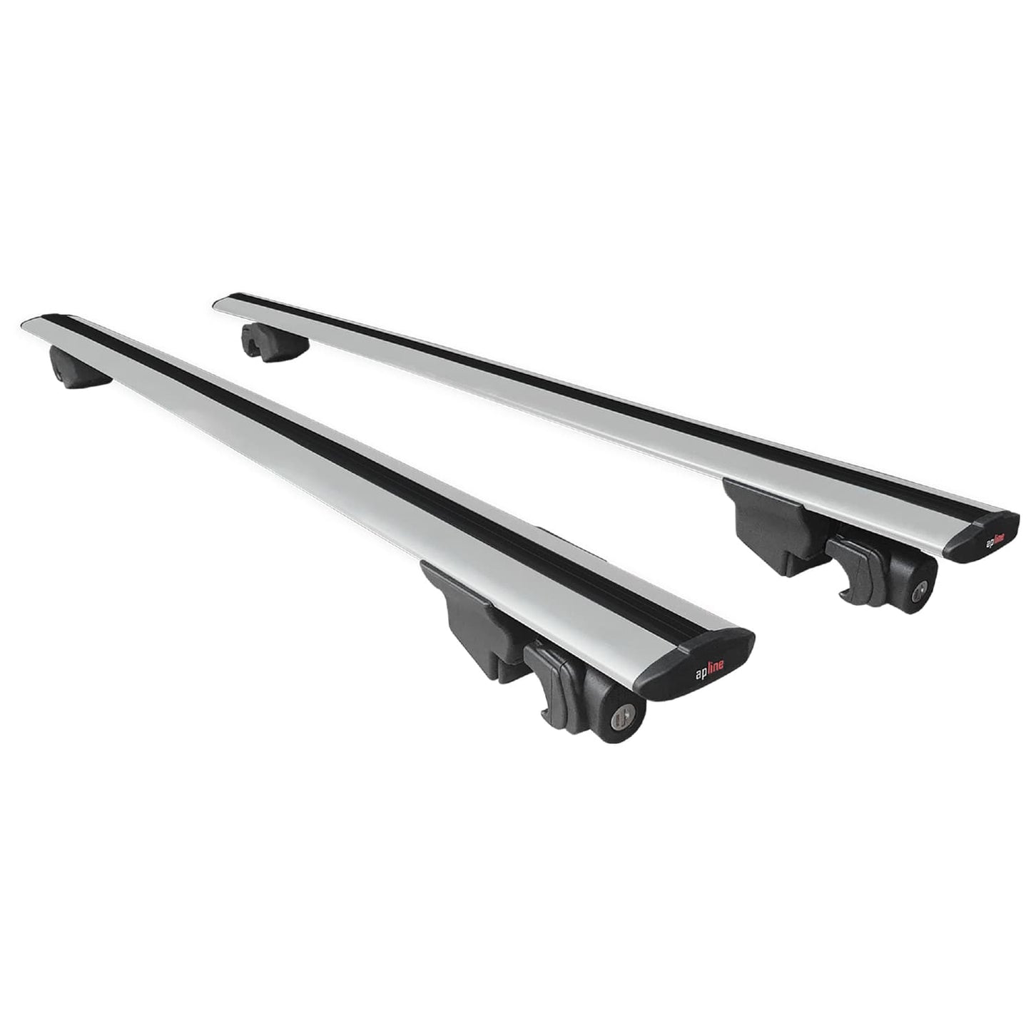 Compatible with Hyundai i20 II Active 2015-2019 HOOK Model Car Roof Rack Cross Bar Grey Aluminium 2 Bars