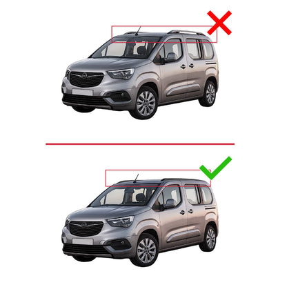 Compatible avec Opel Combo E Life 2023-2026 ACE-2 modèle Barres de Toit Railing Porte-Bagages de Voiture Gris Aluminium Barres