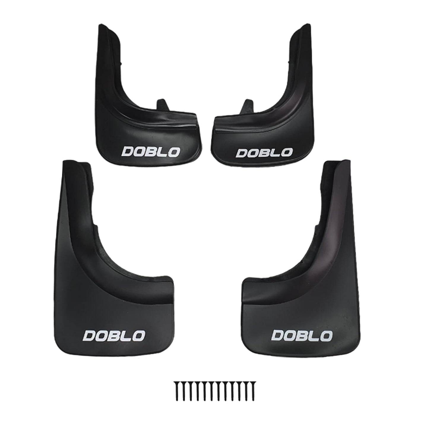 Compatible avec Fiat Doblo 2000-2024 Jeu de Bavettes Garde-boue Avant et Arrière de Voiture 4 Pcs Noir