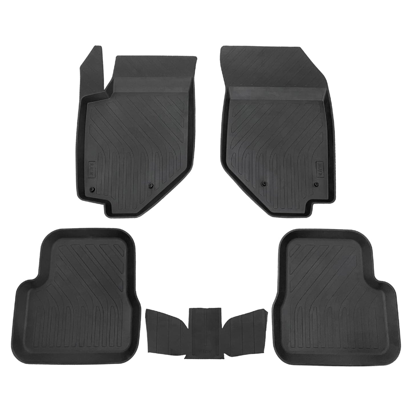 Compatible with Peugeot 208 HB 2020-2024 4D Rubber Mats BLACK