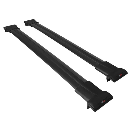 Compatible avec Jeep Renegade (BU) 2014-2025 FLY Model Barres de Toit Noir Aluminium 2 Barres