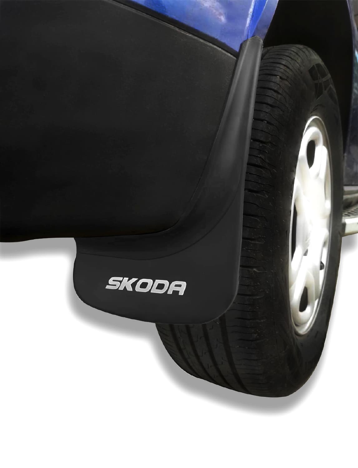 Compatible avec Skoda Jeu de Bavettes Garde-boue Avant et Arrière de Voiture 4 Pcs Noir