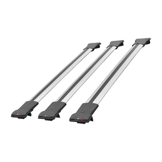 Compatible avec Peugeot 308 (T7) Break 2008-2013 FLY Model Barres de Toit Railing Porte-Bagages de Voiture Gris Aluminium 3 Barres