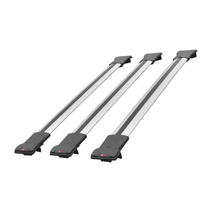 Compatible avec Ssangyong Turismo 2012-2019 FLY Model Barres de Toit Railing Porte-Bagages de Voiture Gris Aluminium 3 Barres