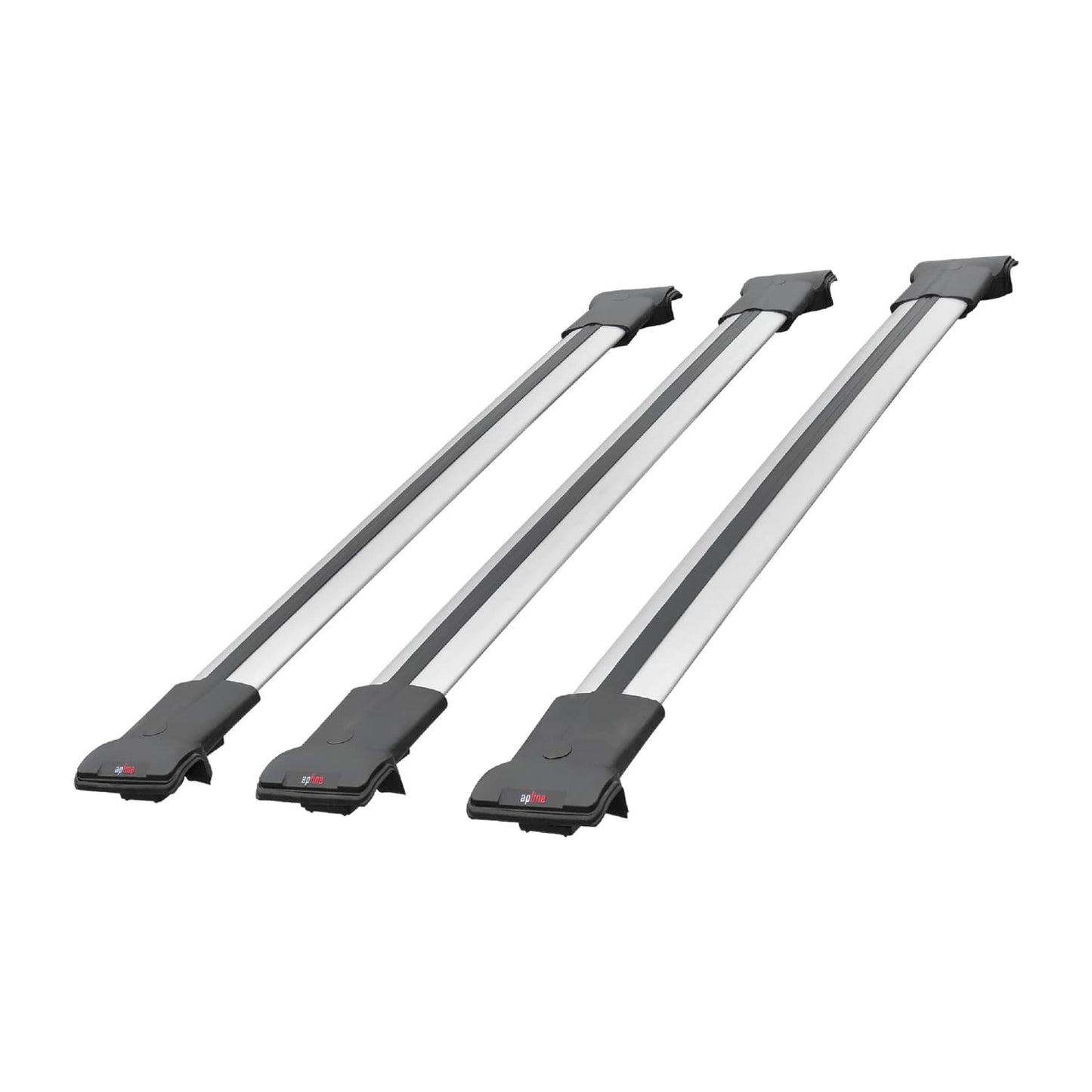 Compatible with Volvo V70 III 2008-2016 FLY Model Car Roof Rack Cross Bar Grey Aluminium 3 Bars